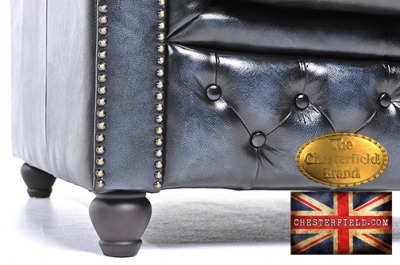 Fauteiul Chesterfield Antique Bleu 2 sièges