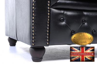 Canapé Original Chesterfield Antique Noir 2 places