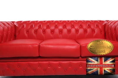 Canapé Original Chesterfield Rouge 3 places