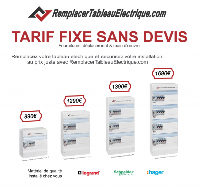 Remplacer votre tableau électrique à prix fixe sans devis !