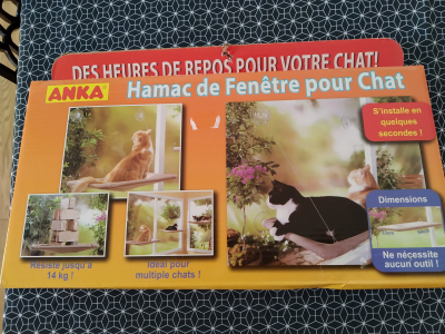 Hamac de fenêtre pour chat