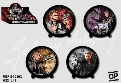 Lot De 4 Reveils Johnny Hallyday Assortis D 13cm