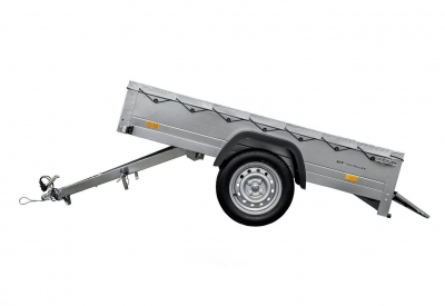 REMORQUE GALVANISÉ 230 X 125 CM GARDEN TRAILER 230 KIPP [AVEC ROUE JOCKEY ET BÂCHE PLATE]