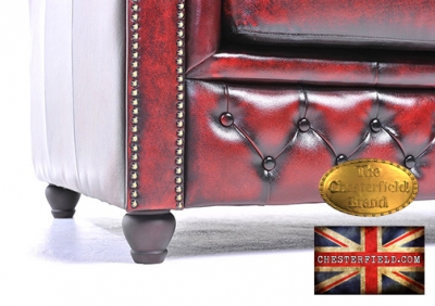 Canapé Original Chesterfield Antique Rouge 3 place