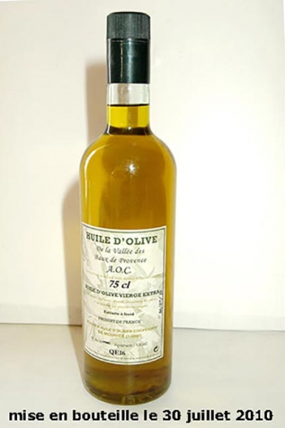 Huile d'olive BIO extra vierge, qualité supérieure, 2010