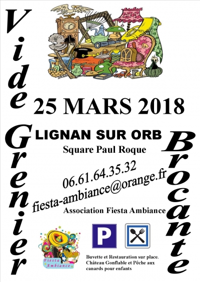 7ème VIDE GRENIER A LIGNAN SUR ORB ( 34490 )