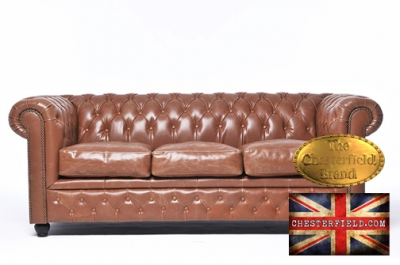 Canapé Original Chesterfield Vintage Mocha 3 place