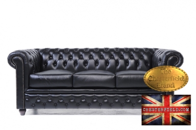 Canapé Chesterfield Noir 3+2