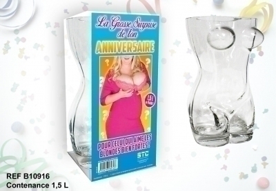 Verre Corps De Femme 25cm Anniversaire