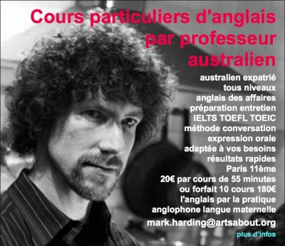 Australien donne cours particuliers d'anglais à Paris