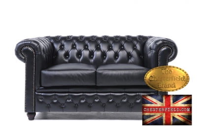 Canapé Original Chesterfield Antique Noir 2 places