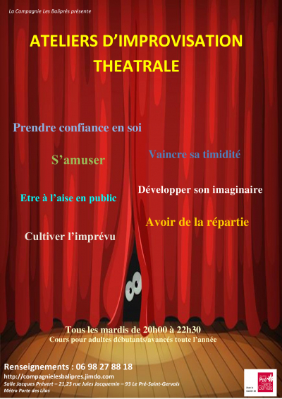 Cours d'improvisation théâtrale 2023-202 