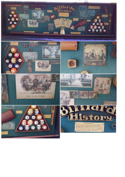 VITRINE DE L4HISTOIRE DU BILLARD