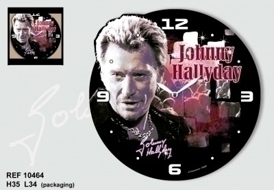 Horloge JOHNNY HALLYDAY Bois Pop Rock