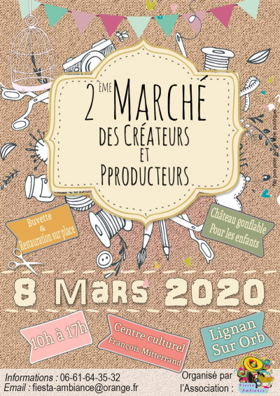 2ème Marché créateurs et Producteurs à LIGNAN SUR ORB (34490