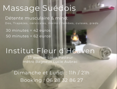 Massage Suédois deepTissue 