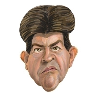 Masque jean-luc melanchon caricature CARTON