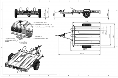 REMORQUE MOTO BASCULANTE UNITRAILER MOTO 3 SANS CONTREPLAQUÉ