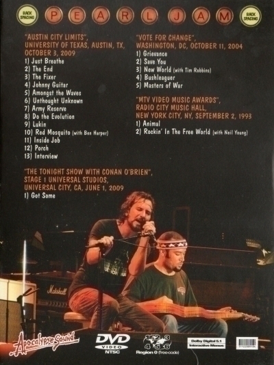 DVD Pearl jam - Backspacing LIVE