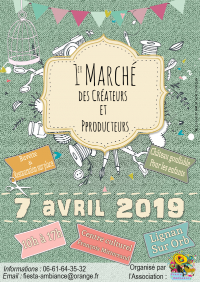 1er Marché de Créateurs et Producteurs à LIGNAN SUR ORB 