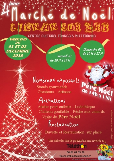 4ème Marché de Noël à LIGNAN SUR ORB (34490)