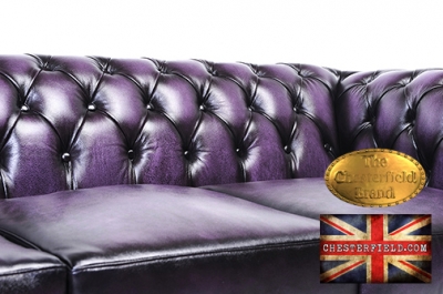 Canapé Chesterfield Antique Violet 3 places