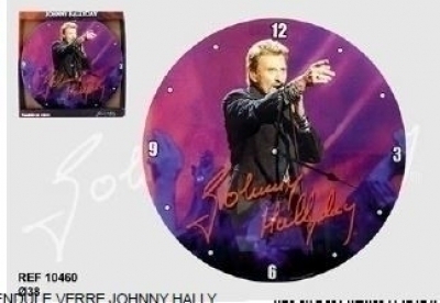 Johnny Hallyday - Pendule Verre Johnny Hallyday