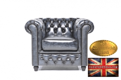 Canapé Original Chesterfield Antique bleu 1 place