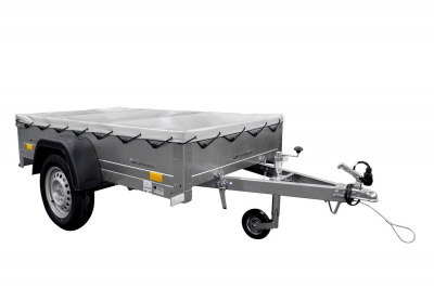 REMORQUE VOITURE 200X106 GARDEN TRAILER 200 KIPP AVEC ROUE JOCKEY ET BÂCHE PLATE PTAC 750 KG