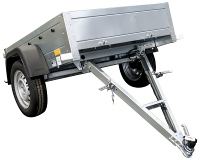 Remorque voiture 200x106 Garden Trailer 200 KIPP avec roue jockey et bâche  plate PTAC 750 KG